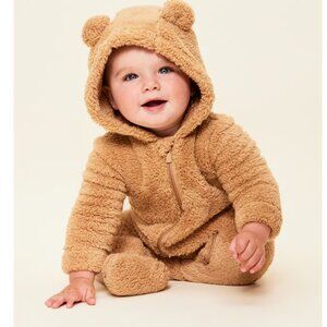 NWT Old Navy Critter Bear Newborn Baby Infant Sherpa Unisex Onesie
